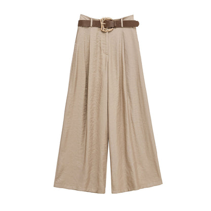 Damen Culotte Weit Geschnitten mit Gürtel Eveloria
