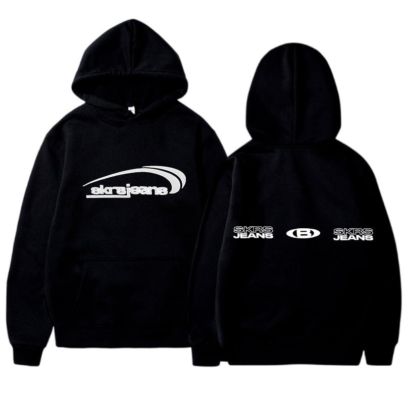 Damen Kapuzensweater Modernes Logo-Design Kängurutaschen