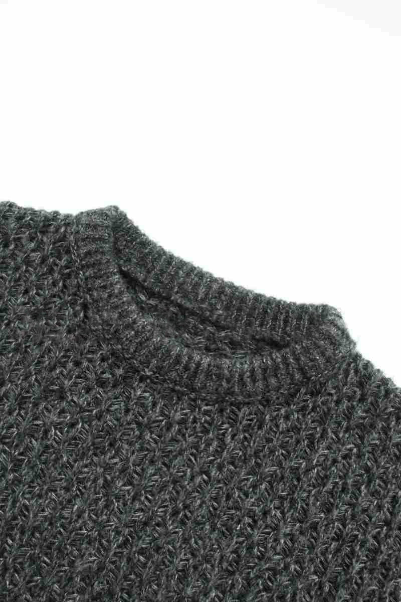 Damen Strickpullover Luftiger Look Offene Struktur Beige