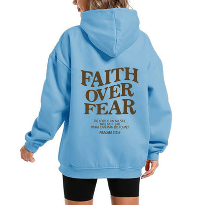 Damen Kapuzensweater Bequem Motivierender Schriftzug Grau