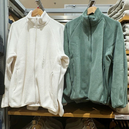 Damen Fleecejacke Hochkragen Seitentaschen Eveloria - Eveloria