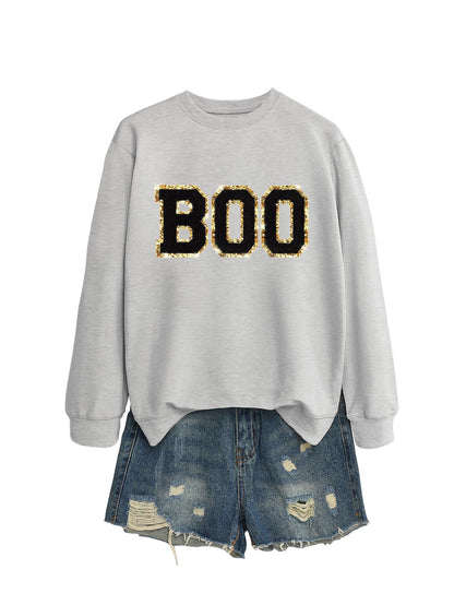 Damen Sweatshirt Glitzer Aufdruck Eveloria