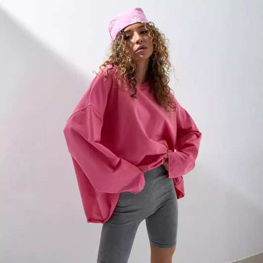 Damen Oversize Sweatshirt Drop-Shoulder Schnitt Eveloria - Eveloria
