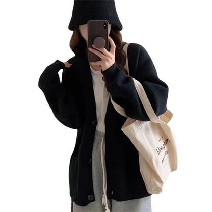 Damen Oversize Strickjacke Eveloria Großgefüttert