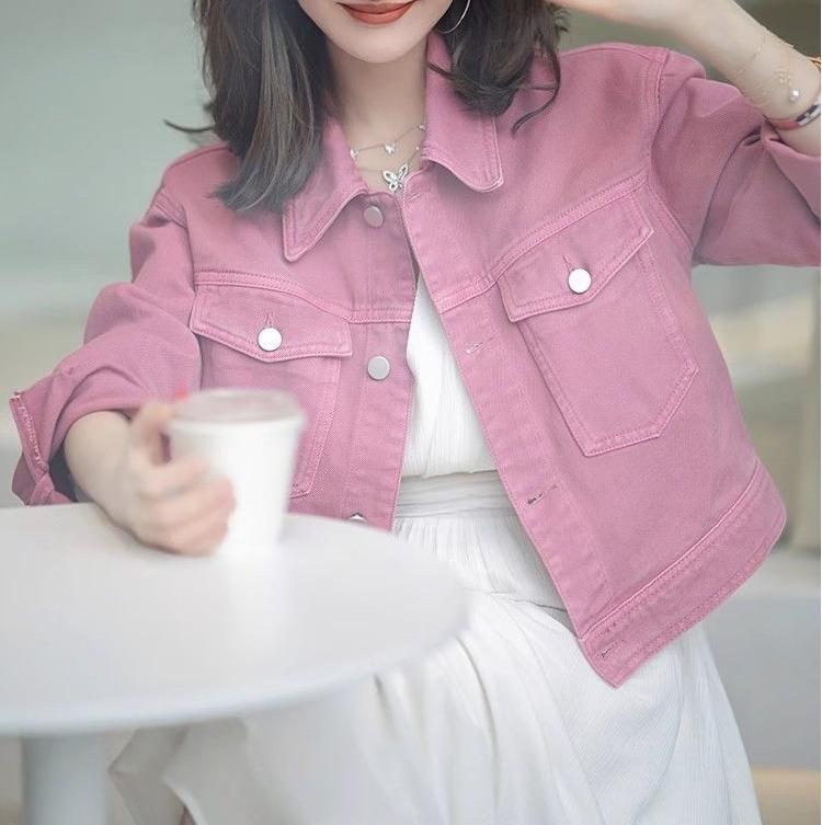 Damen Denimjacke Kurz Modern Eveloria