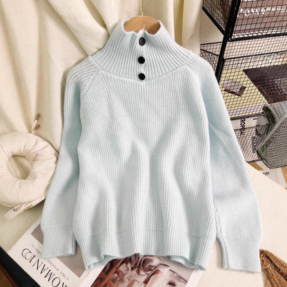 Damen Rollkragenpullover Weiches Strickmaterial Warm Eveloria