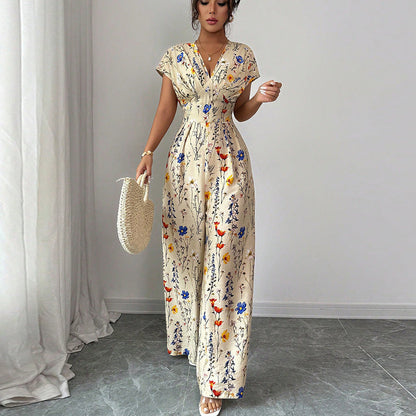 Damen Maxikleid Floralmuster Eveloria