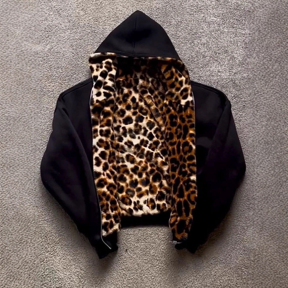 Damen Kapuzenjacke Kuscheliges Fleece Innenfutter Anthrazit - Eveloria
