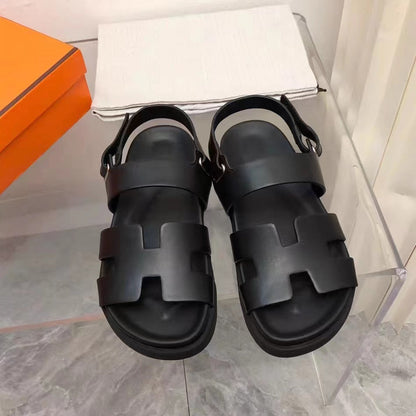 Herren Sandalen Leder Braun Eveloria