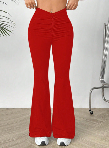 Damen Hochtaillierte Bootcut-Hose Eveloria