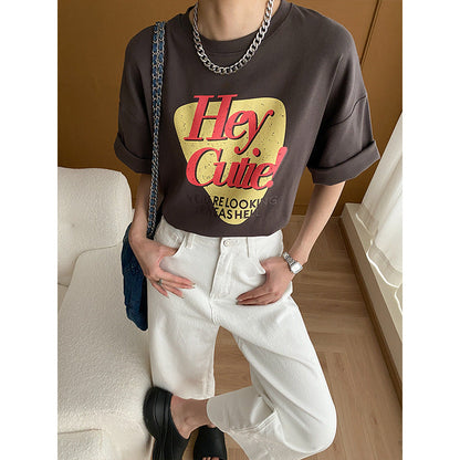Damen T-Shirt mit auffälligem Print und kurzen Ärmeln - Eveloria