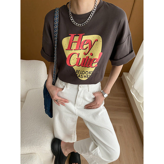 Damen T-Shirt mit auffälligem Print und kurzen Ärmeln - Eveloria
