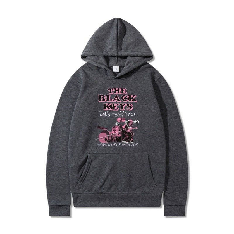 Damen Kapuzenpullover Rockband-Design Komfort-Passform