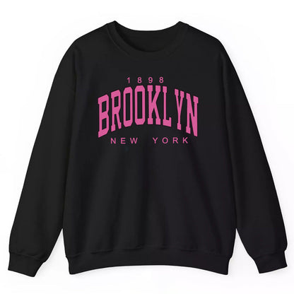 Damen Sweatshirt Brooklyn-Print Baumwolle Bequem Grau