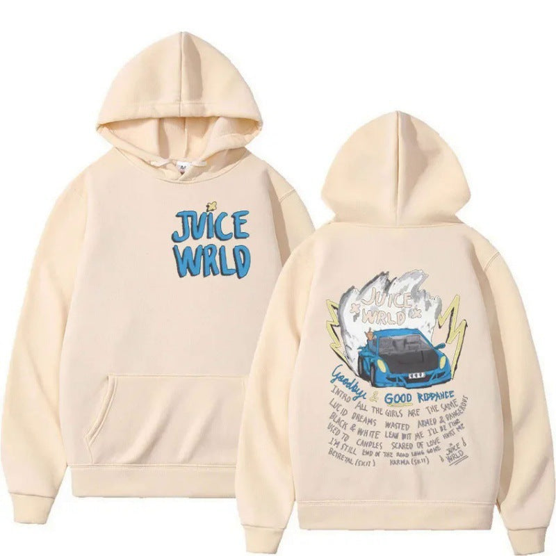 Damen Kapuzenpullover Grafikdesign Weiß