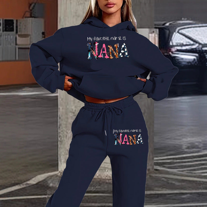 Damen Jogginganzug Bequem Mit Schriftzug Eveloria