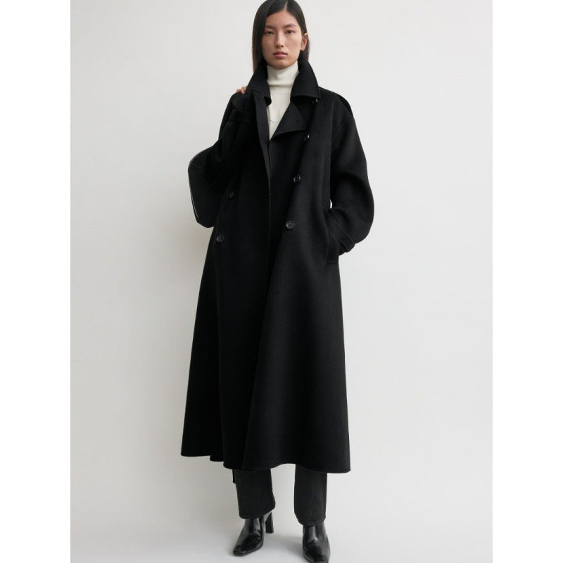Damen Überlanger Trenchcoat aus Wolle Eveloria