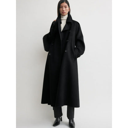 Damen Überlanger Trenchcoat aus Wolle Eveloria