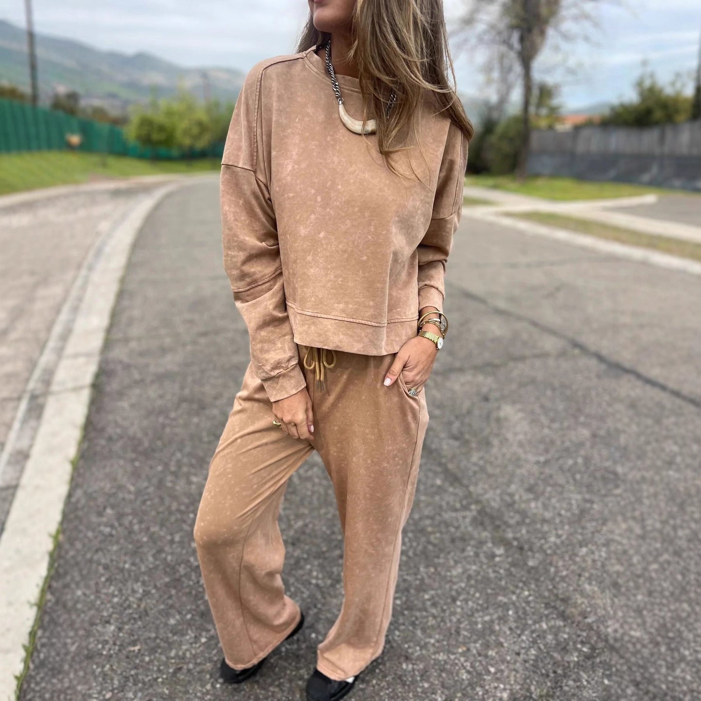 Damen Sweatshirt Jogginghosen Set Eveloria - Eveloria