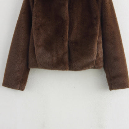 Damen Kunstpelzjacke Kuschelig Eveloria