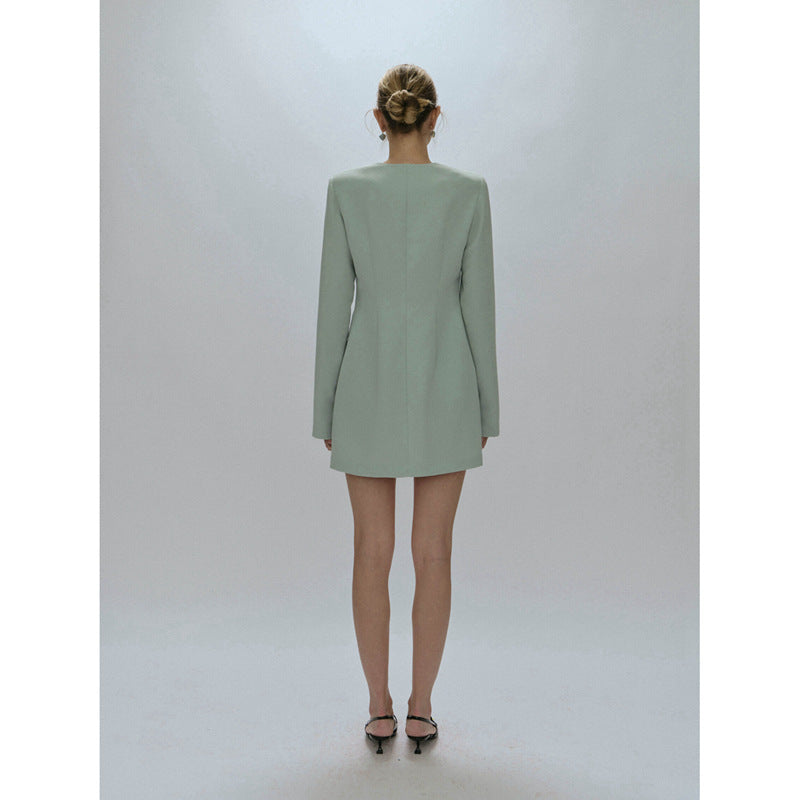 Damen Blazer Elegant Knopfleiste Eveloria