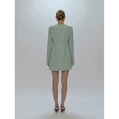 Damen Blazer Elegant Knopfleiste Eveloria