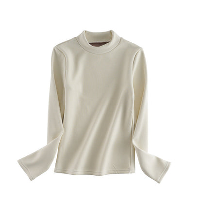 Damen Langarmshirt Rollkragen Modisch Farblich Abgestimmt Eveloria