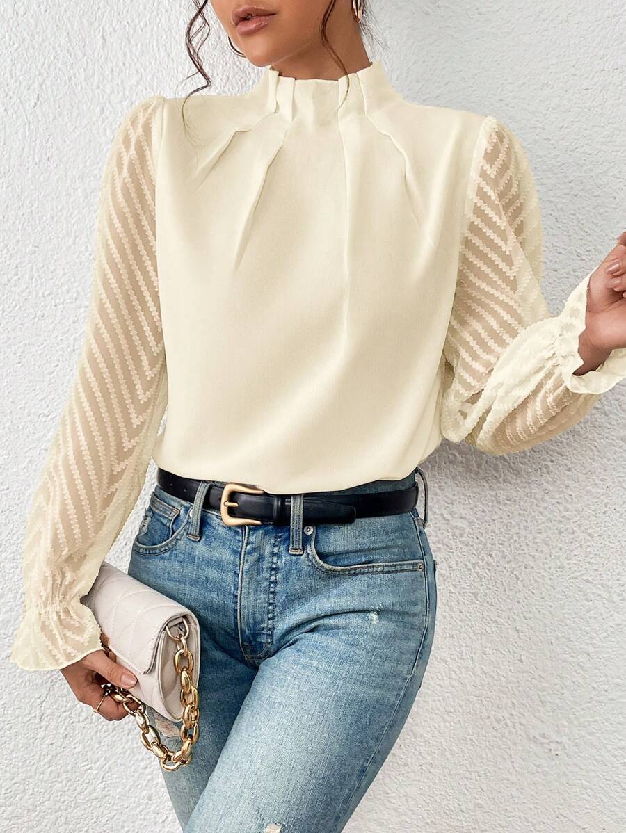Eveloria Damen Bluse Gemustert