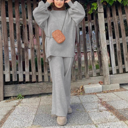 Damen Jogginganzug Weites Oberteil und Bequeme Hose Eveloria - Eveloria