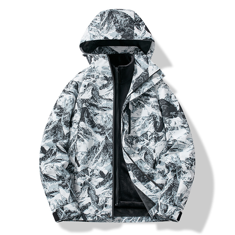 Herren Skijacke Bergmotiv Wasserdicht