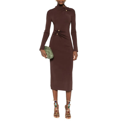 Damen Wickelkleid Raffungen Elegantes Design Eveloria