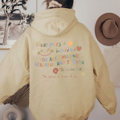 Damen Kapuzenpullover Komfort Passform Motivschriftzug Eveloria