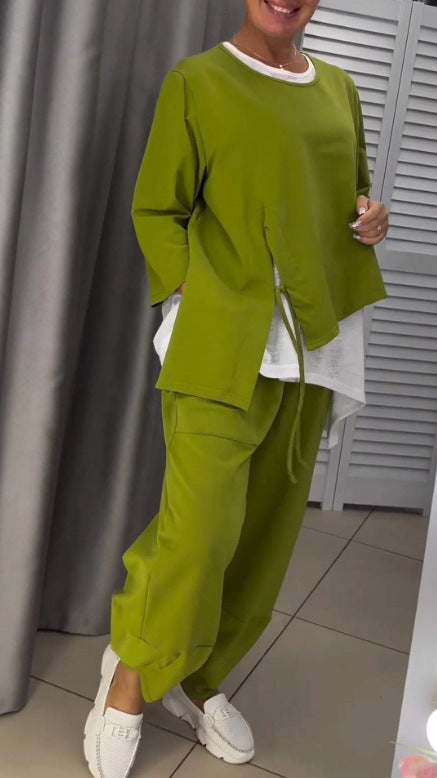 Damen Freizeit-Set 2-teilig Asymmetrisch Bequem