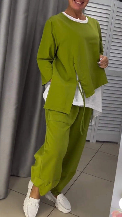 Damen Freizeit-Set 2-teilig Asymmetrisch Bequem