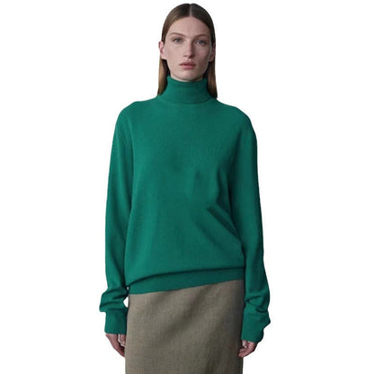 Eveloria Damen Rollkragenpullover Wolle Bequem
