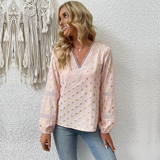 Damen Bluse Rüschendetails Elegante Spitze Weiße Eveloria - Eveloria