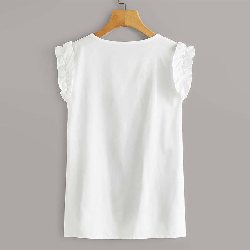 Damen Oberteil mit Rüschendetails Elegantes Design Eveloria