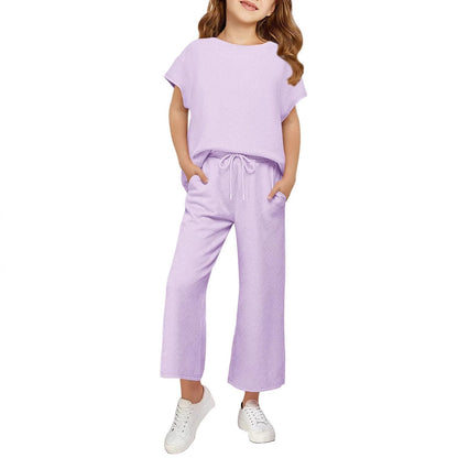 Damen Schlafanzug-Set mit weitem Oberteil und lockeren Hosen Eveloria