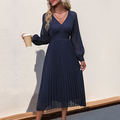 Damen Midi-Kleid Rüschung Figurschmeichelnd Eveloria