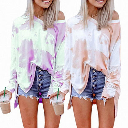 Damen Oversize Shirt Lässig Baumwolle Weiß