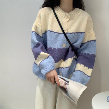 Damen Strickcardigan Gemustert Eveloria