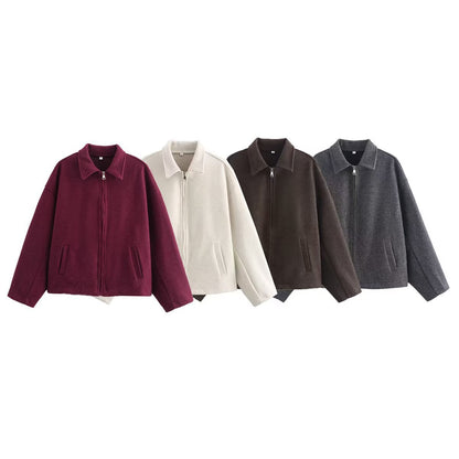 Damen Fleecejacke Weich Warm Reißverschluss Eveloria