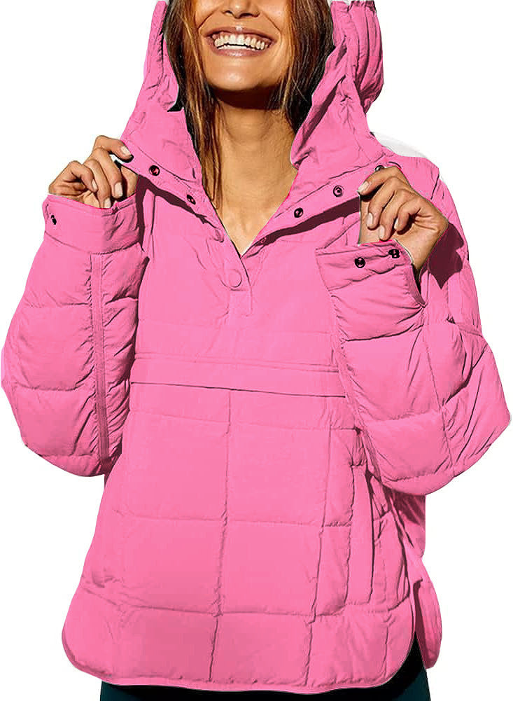 Damen Steppjacke Übergröße mit Kapuze Eveloria