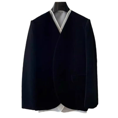 Damen Wickelmantel aus Velours Elegant Eveloria