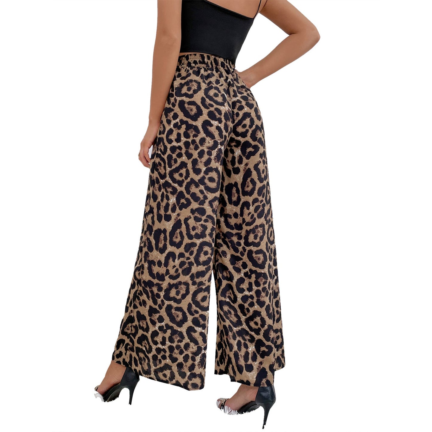 Damen Leoparden-Haremshose Elastisch Weite Eveloria