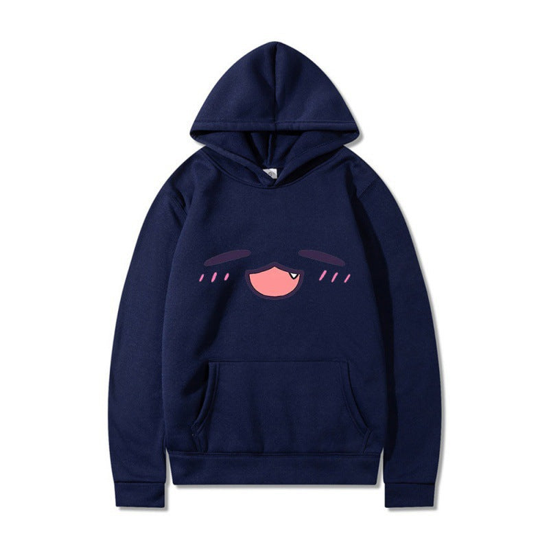 Damen Kapuzenpullover Cartoon-Gesicht Bequem Grün