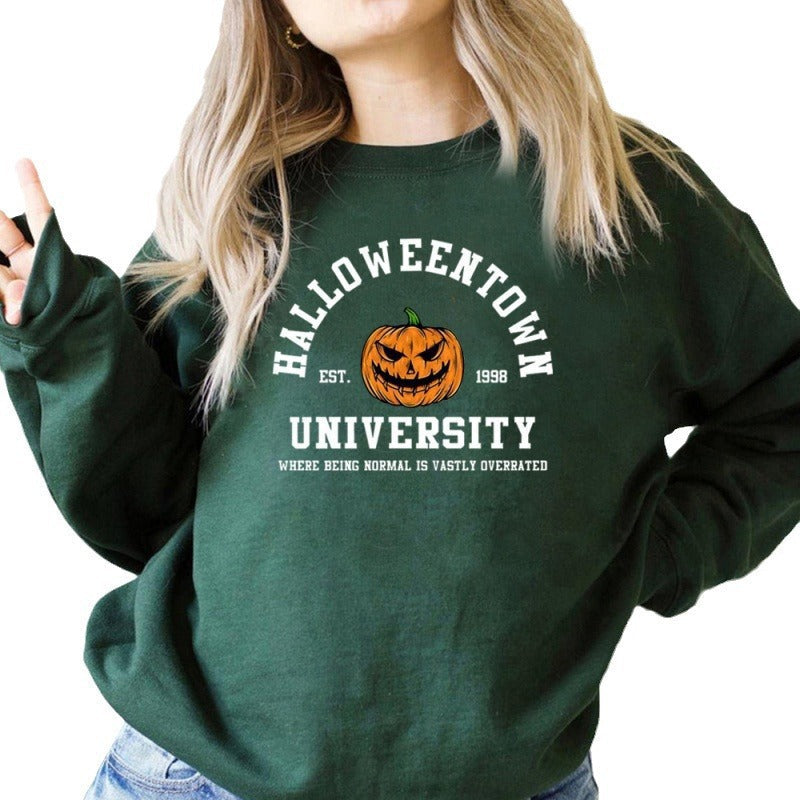 Damen Sweatshirt Halloween-Design Bequem Grau Eveloria