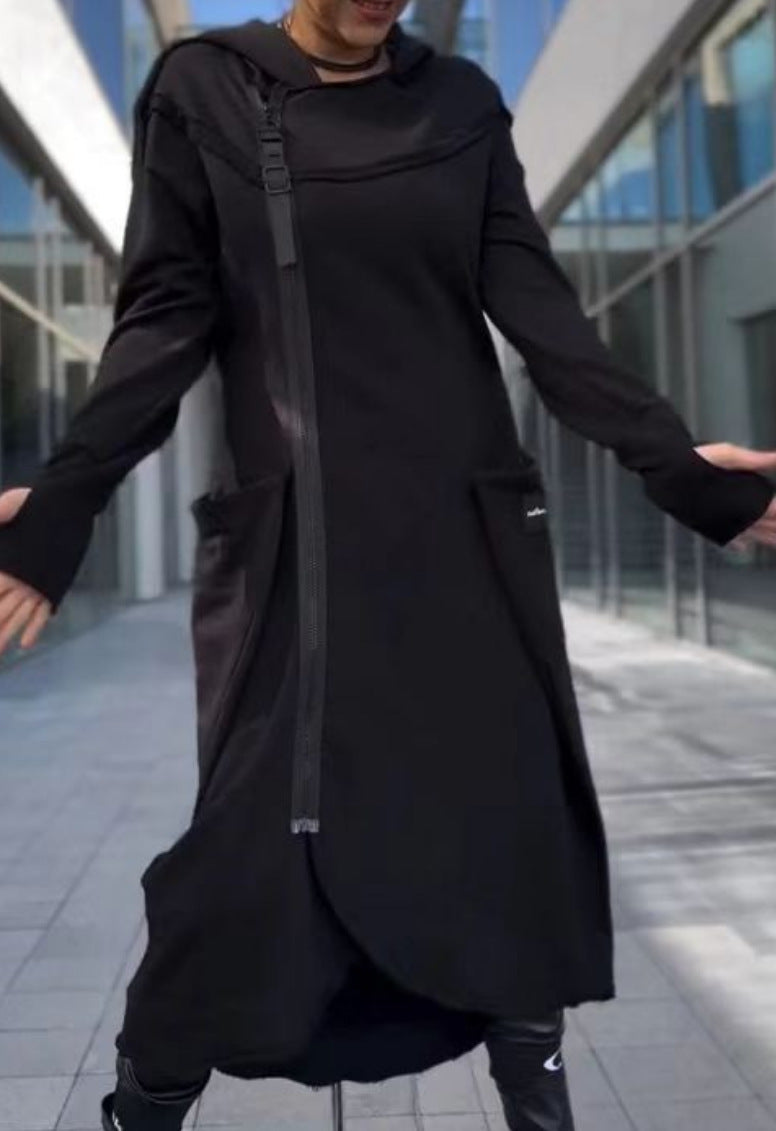 Damen Kapuzenkleid mit Taschen Urban Style Eveloria