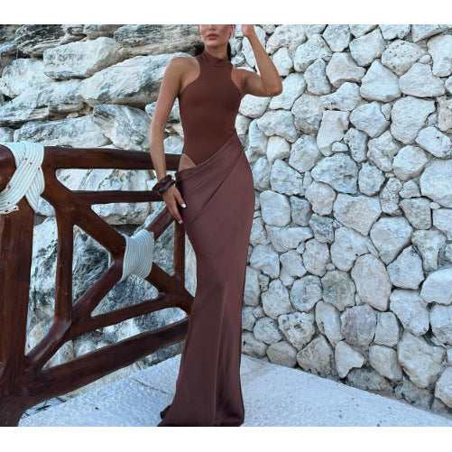 Damen Maxi-Rock Hohem Schlitz Eleganter Schnitt Eveloria - Eveloria