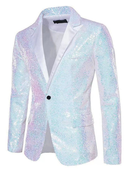 Herren Blazer Pailletten Elegant Edel Dekor Eveloria